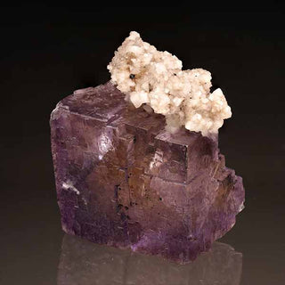 zAW |  Barite on Purple Fluorite