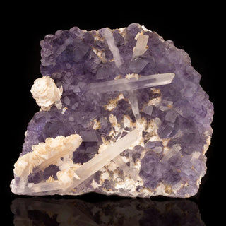 zAW |  Purple Fluorite With Quartz and Calcite // 228 Grams