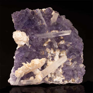 zAW |  Purple Fluorite With Quartz and Calcite // 228 Grams