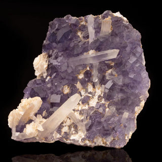 zAW |  Purple Fluorite With Quartz and Calcite // 228 Grams