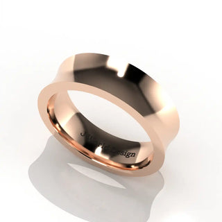 Wedding Band | Concave | 14K Rose Gold | JWD-CC | Standard Weight