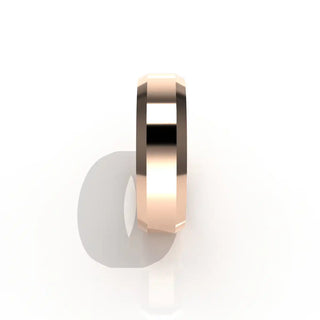 Wedding Band | Flat | 14K Rose Gold | JWD-7795 | Standard Weight | Beveled Edge