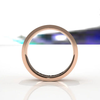 Wedding Band | Flat | 14K Rose Gold | JWD-FRE | Standard Weight | Stepped Edge