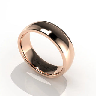 Wedding Band | Half-Round | 14K Rose Gold | JWD-IRE | Standard Weight | Stepped Edge