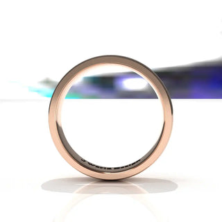 Wedding Band | Half-Round | 14K Rose Gold | JWD-IRE | Standard Weight | Stepped Edge