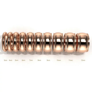 Wedding Band | Half-Round | 14K Rose Gold | JWD-MGRL | Lightweight | Milgrain